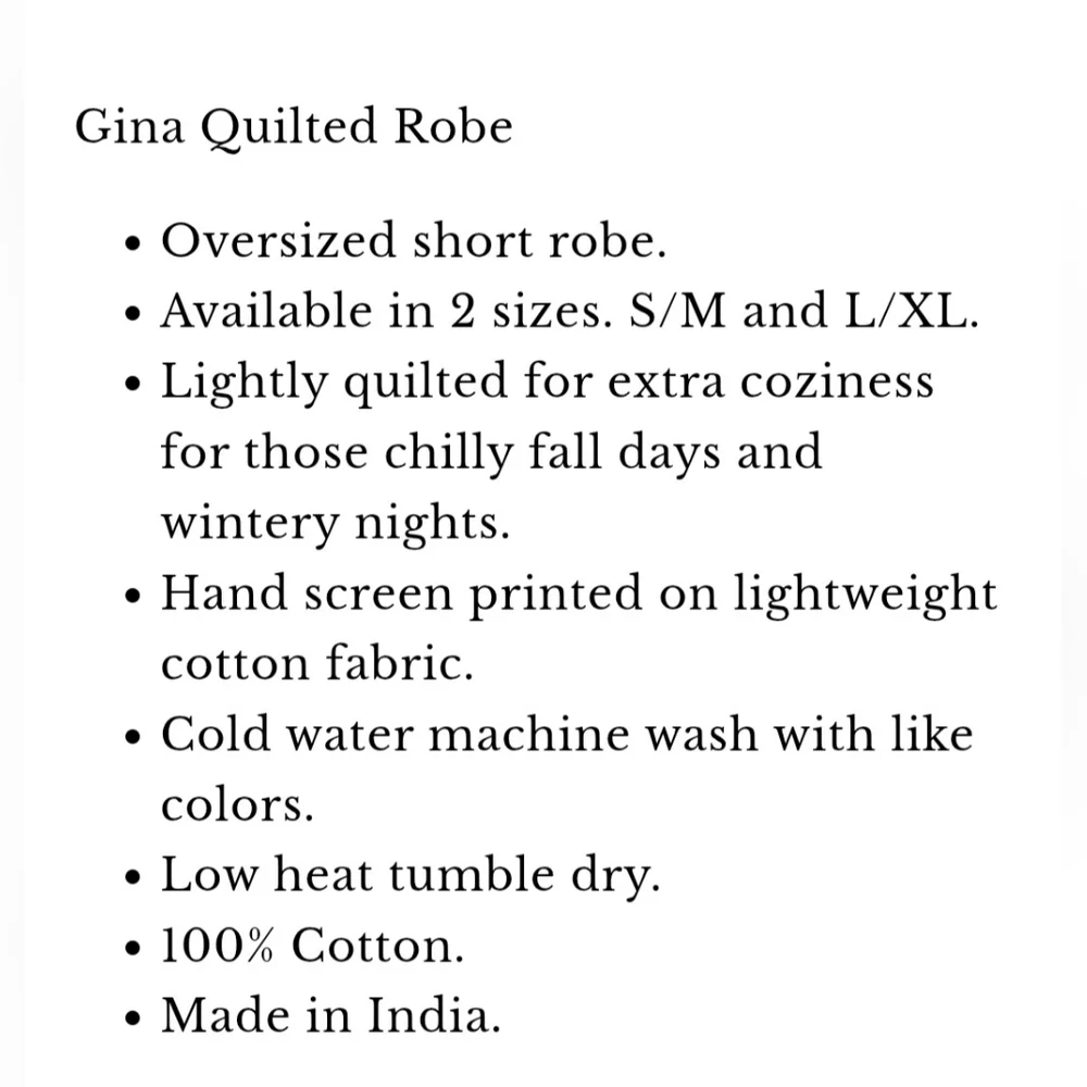 Mahogany Gina Quilted Cotton Floral Kimono Short Robe And PJ Bottoms
